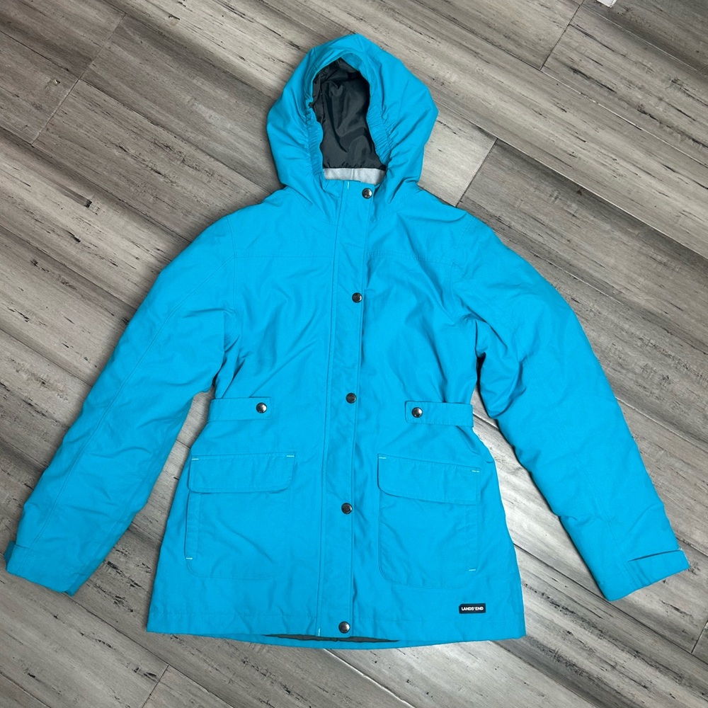 Lands' End kids Blue Hooded Jacket